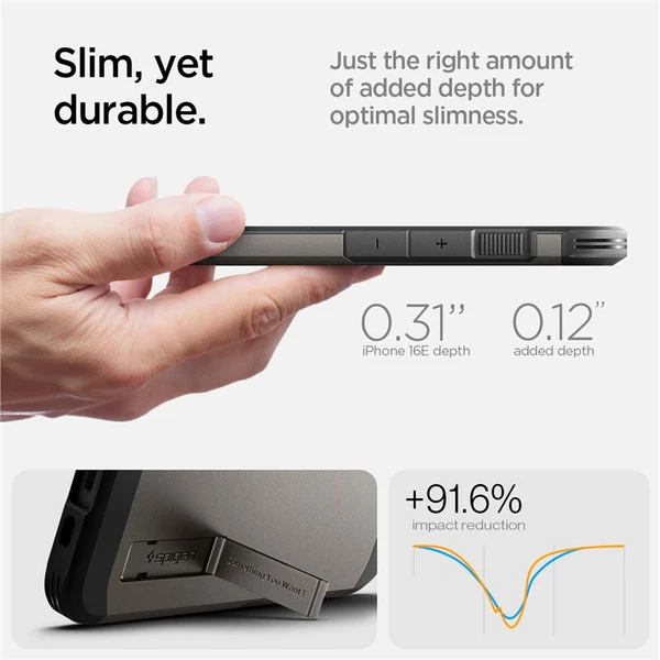Spigen Tough Armor MagSafe kryt iPhone 17e/16e šedý - Pouzdra - Obrázek 6a2805af86a249258efd754601f2b420
