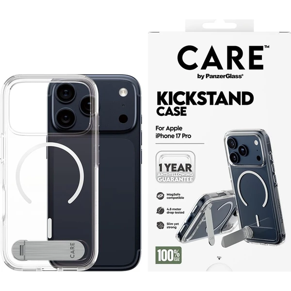 PanzerGlass® CARE Kickstand kryt s MagSafe Apple iPhone 17 Pro stříbrný/bílý - Pouzdra - Obrázek 6a31019309e54c838ac44ae042ad136a