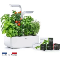 Véritable SMART automatický květináč s regulací osvětlení (4ks Lingot) bílý - Květináče