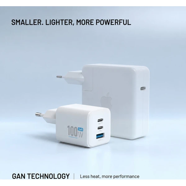 FIXED Mini GaN nabíječka s 2x USB-C a USB-A, PD, 100W, bílá - Nabíječky - Obrázek 6a63c2a9fa464f99a0e53707f7f838fb