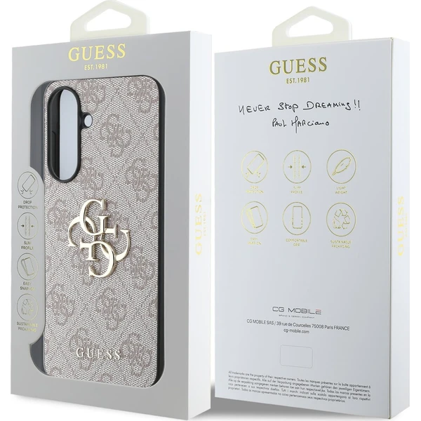 Guess PU 4G Metal Logo kryt Samsung Galaxy A56 růžový - Pouzdra - Obrázek 6a6476fa54be44e6a695b79c94987f30