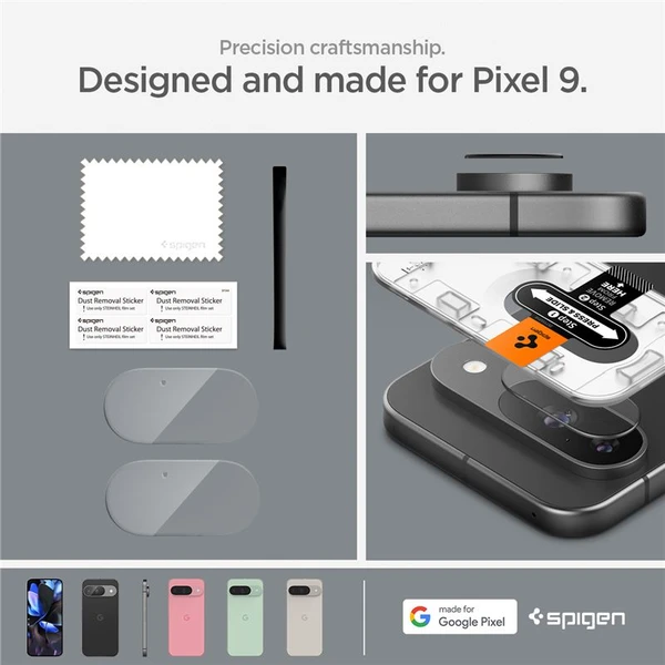 Spigen Glass tR EZ Fit Optik 2 Pack tvrzené sklo na fotoaparát Google Pixel 9 čiré - Ochranné folie a skla - Obrázek 6ad8807313bf46f280a79feb74045eb6