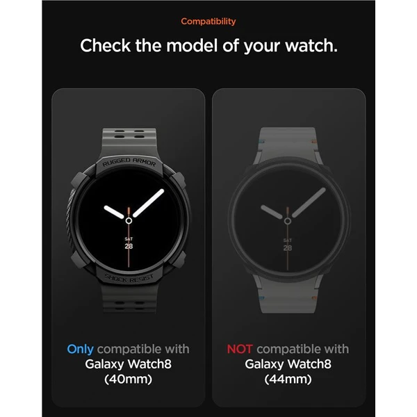 Spigen Rugged Armor kryt Galaxy Watch8 (40mm) matně černý - Pouzdra - Obrázek 6ad9ac62f98e422c80ac84a716294fb7