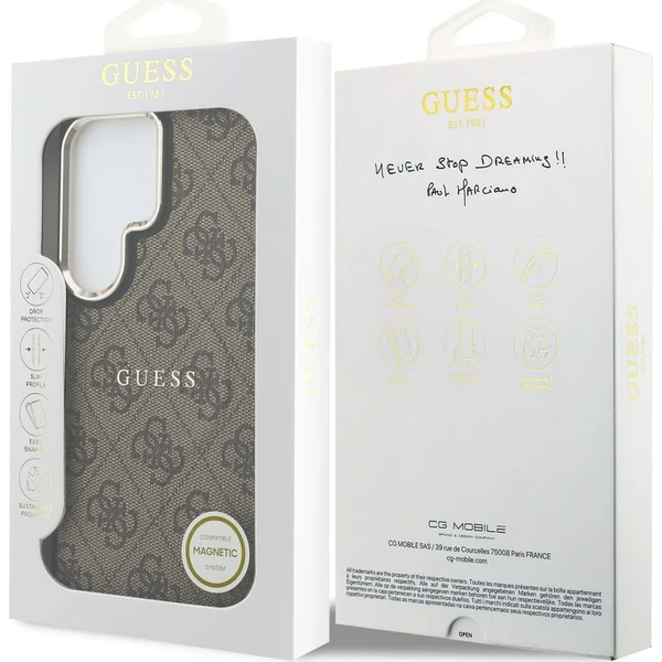 Guess PU Leather 4G Gold Frame Magnetic kryt Samsung Galaxy S26 Ultra hnědý - Pouzdra - Obrázek 6ae0bb9de7ad427d946c8b4ee6cebf6b