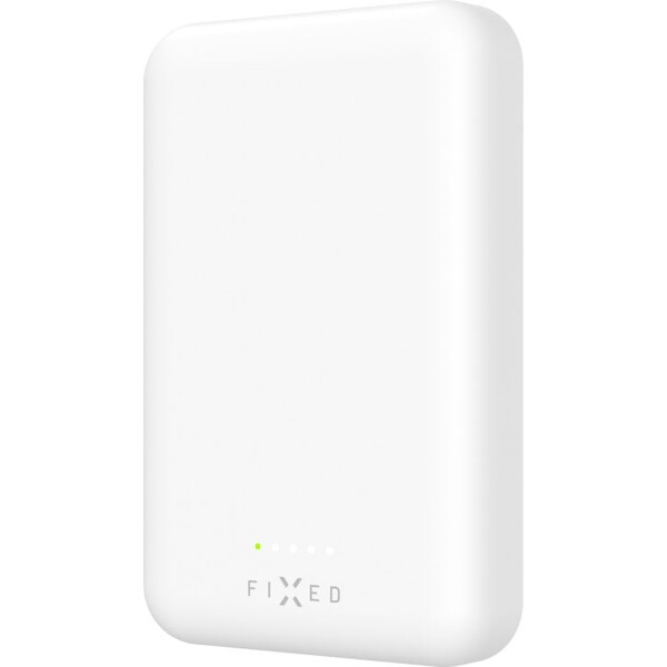 FIXED MagZen powerbanka s bezdrátovým nabíjením a Magsafe, 6000 mAh, bílá