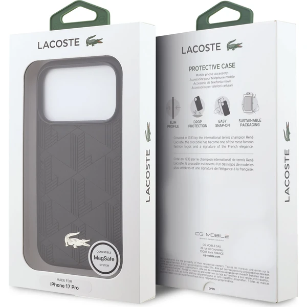 Lacoste PU Nomogramme Gold Logo MagSafe kryt iPhone 17 Pro černý - Pouzdra - Obrázek 6afc16ab521448f0a53ab5e1fb3fdeb4