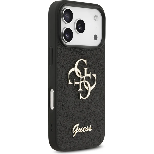 Guess PU Fixed Glitter 4G Metal Logo kryt iPhone 17 Pro černý - Pouzdra - Obrázek 6b1381fbe2cf46b797323321609d6c9a