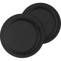 FIXED Silky Sticker silikonové nalepovací pouzdro pro Apple AirTag (2 ks) černé - Pouzdra