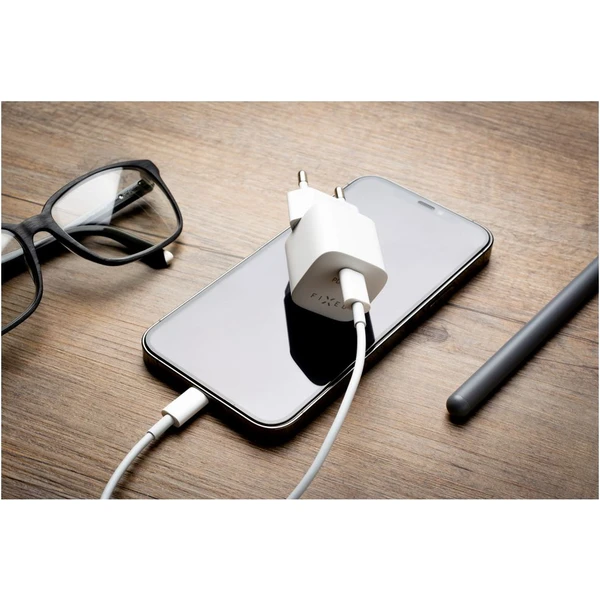 FIXED Mini set síťové nabíječky s USB-C výstupem a USB-C/Lightning kabelu, podpora PD, 1.2 metr, MFI - Nabíječky - Obrázek 6b416ec344f14edc8a6b8bc72ec4b3f9