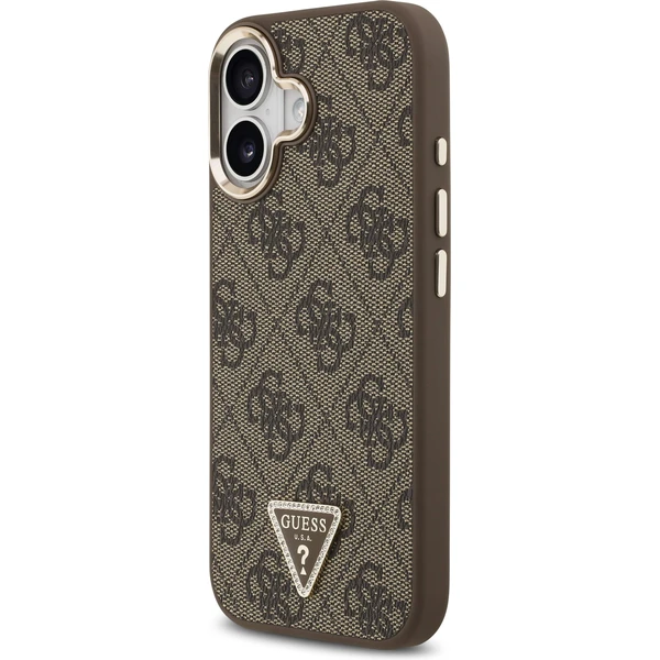 Guess PU Leather 4G Triangle Logo Gold Frame MagSafe kryt iPhone 17 hnědý - Pouzdra - Obrázek 6b5c00cff2814cb7a4289a615558e8ab