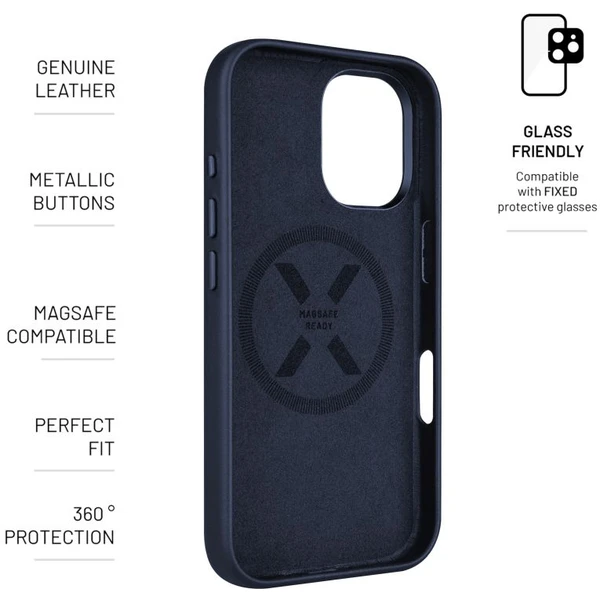 FIXED MagLeather kožený kryt s MagSafe Apple iPhone 16 modrý - Pouzdra - Obrázek 6b6b31e3a1934f13b98833004c5bc328