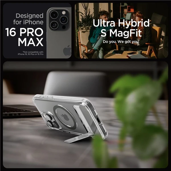 Spigen Ultra Hybrid S MagSafe kryt iPhone 16 Pro Max graphite - Pouzdra - Obrázek 6b720913b8a94f3badba81dfc8fc8ecb