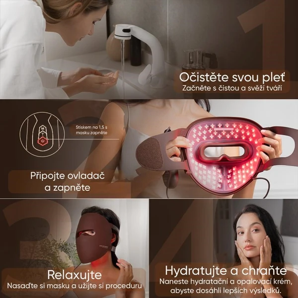 JOVS LED světelná terapeutická maska na obličej - Čističe pleti - Obrázek 6b8b2d057f254f1f984cac15ccd5f84f