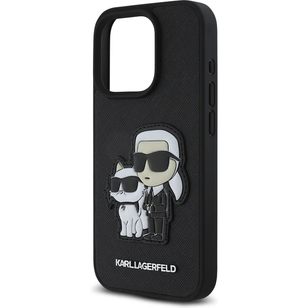 Karl Lagerfeld PU Saffiano Karl and Choupette kryt iPhone 15 Pro Max černý - Pouzdra - Obrázek 6b8fa3464abe49ee893df7ebe1aef944