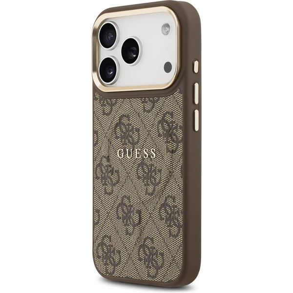 Guess PU Leather 4G Gold Frame MagSafe kryt iPhone 17 Pro hnědý - Pouzdra - Obrázek 6bea707d3c414cd5ac1c23aeb8230398