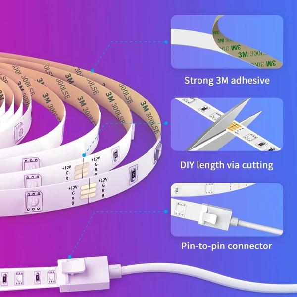 Govee WiFi RGB Basic Smart LED pásek 5m - LED pásky - Obrázek 6c0c6b38c4384363ba6a44a1abe11f65