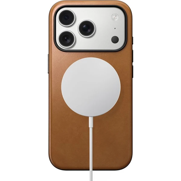 Nomad Modern Leather Case MagSafe kožený kryt iPhone 17 Pro English Tan - Pouzdra - Obrázek 6c4b9a9d8a554faf9ad8fe731e8eeda9