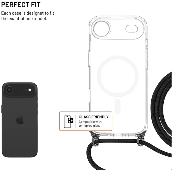 FIXED MagPure Neck kryt s černou šňůrkou na krk pro Apple iPhone Air - Pouzdra - Obrázek 6c8802a3674a4dfa92c096df201e4b26