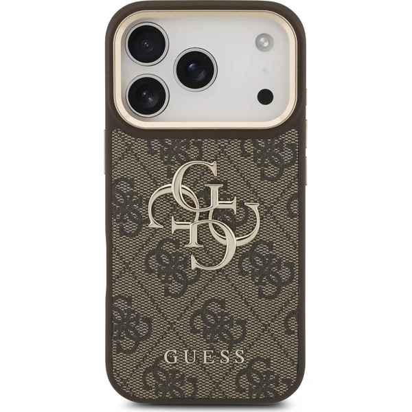 Guess PU Leather 4G Metal Logo Gold Frame kryt iPhone 18 Pro hnědý - Pouzdra - Obrázek 6ca00e25fad34f46a5b97b9db555d1e6