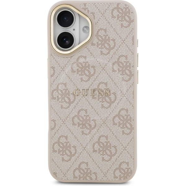Guess PU Leather 4G Gold Frame MagSafe kryt iPhone 17 růžový - Pouzdra - Obrázek 6cea2cf0dae641dca95618f7953d47af
