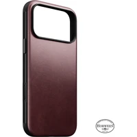 Nomad Modern Leather (Horween) MagSafe kožený kryt iPhone 18 Pro Max Burgundy - Pouzdra