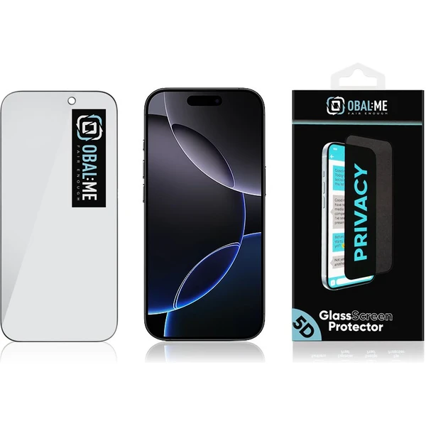 OBAL:ME Privacy 5D tvrzené sklo Apple iPhone 17/17 Pro černé - Ochranné folie a skla - Obrázek 6d3e863c91c34286a1793d683d339663