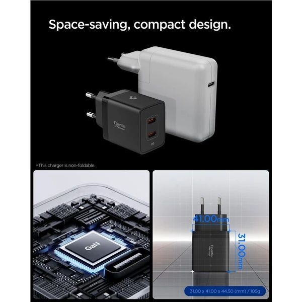 Spigen Essential 47W USB-C nabíječka (EE472EU) černá - Nabíječky - Obrázek 6d411b82658e4192a91e481a00b9bc79