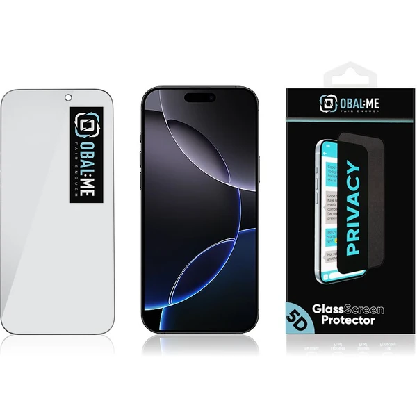 OBAL:ME Privacy 5D tvrzené sklo Apple iPhone 17 Pro Max černé - Ochranné folie a skla - Obrázek 6d492235b4f7467185fd5bd7c4205f66