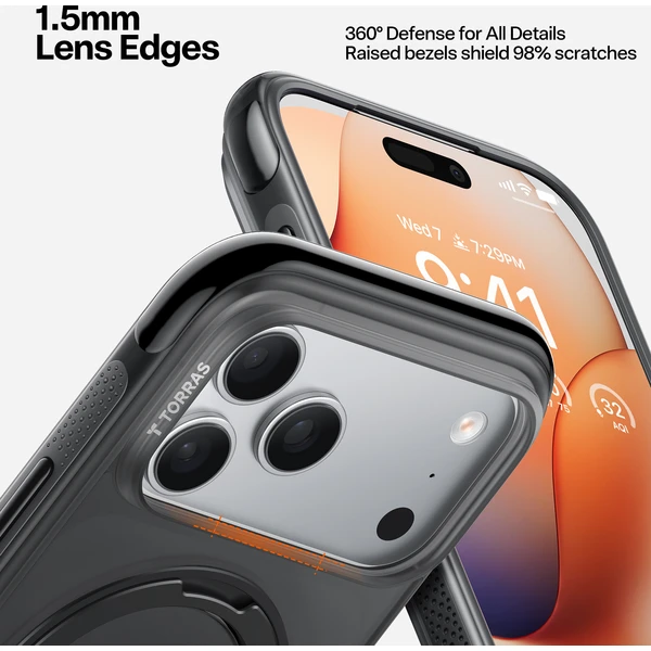 Torras Ostand O3 Air MagSafe kryt iPhone 17 Pro Max obsidian black - Pouzdra - Obrázek 6d9efcf33a1045948568a897fe9fc46a