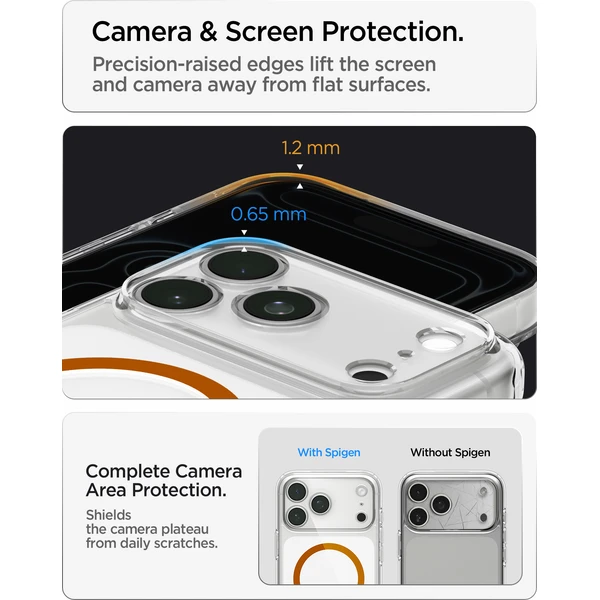 Spigen Ultra Hybrid MagSafe kryt iPhone 18 Pro Max/17 Pro Max clear orange - Pouzdra - Obrázek 6dc7fcc8febf416baec0bd9eb9f97a5a