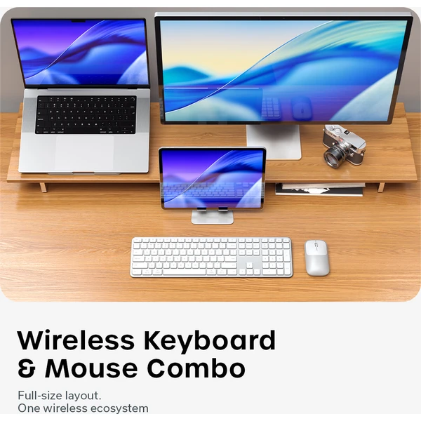Satechi Slim CEX3 Wireless Combo klávesnice a myš (US English) stříbrná - Klávesnicové sety - Obrázek 6de6ae2b21b44d4e8864a6b8cc4fc095
