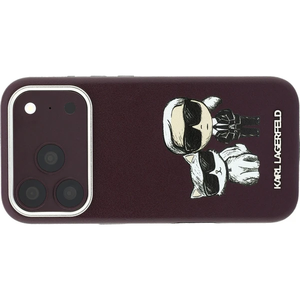 Karl Lagerfeld PU Semi Wrap Smooth Sketch Bodies Magsafe kryt iPhone 18 Pro vínový - Pouzdra - Obrázek 6e21c76e7c7447f3b4fc4e9c49e8e55b