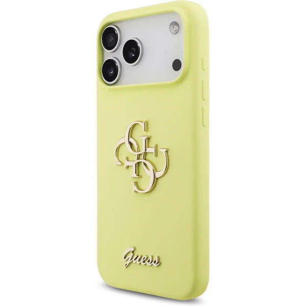 Guess Liquid Silicone 4G Metal Logo kryt iPhone 17 Pro Max žlutý - Pouzdra - Obrázek 6e4b0961c4484ea8bcd41bfb698e15f5