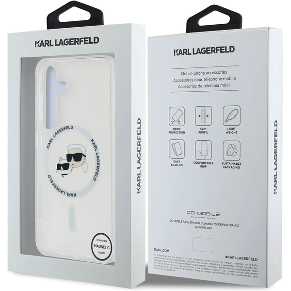 Karl Lagerfeld IML K&CH Heads MagSafe kryt Samsung Galaxy S25 čirý - Pouzdra - Obrázek 6e61f483d46342df8ce1373cc8fd48cc