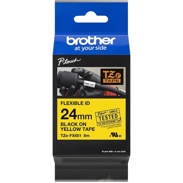 Brother TZEFX651 flexibilní páska černá na žlutém 24 mm - Pásky pro štítkovače - Obrázek 6e74998a46fc4493b3fa643b4d84c58e