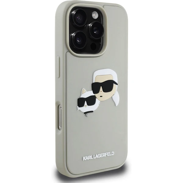 Karl Lagerfeld 3D Rubber Double Heads kryt iPhone 16 Pro Max béžový - Pouzdra - Obrázek 6e7b0fde909143aaad86a2a416cfc554