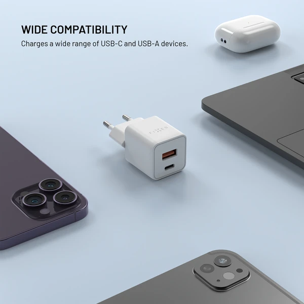 FIXED Mini GaN nabíječka s USB-C/USB-A (30W) PD bílá - Nabíječky - Obrázek 6ea64b1f605b4808ba58639081a2035d