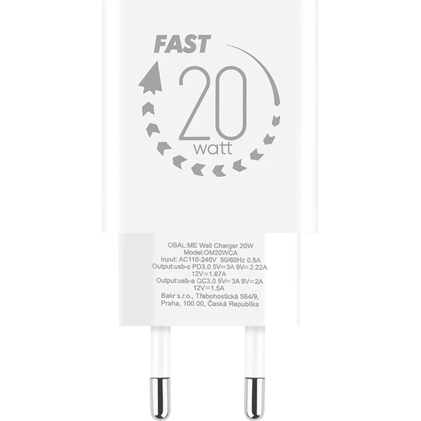 OBAL:ME nabíječka USB-A/USB-C (20W) bílá - Nabíječky - Obrázek 6eb97ebce0ab4e3a929eb6824ab8a345