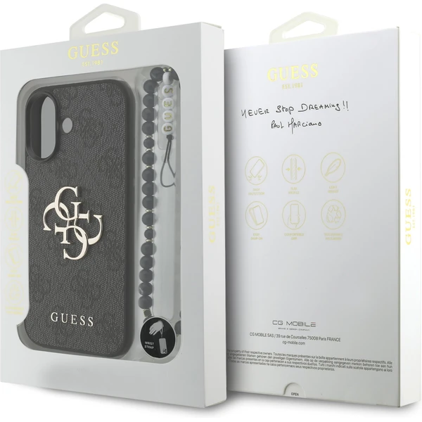 Guess PU 4G Metal Logo Strap kryt iPhone 17 černý - Pouzdra - Obrázek 6ec98ad90b0248a1bc8910af32bb5165