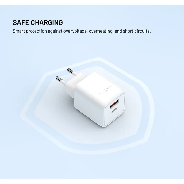 FIXED Mini GaN nabíječka s USB-C/USB-A (45W) PD bílá - Nabíječky - Obrázek 6f1f20fd999943288beda2c48c4206f6