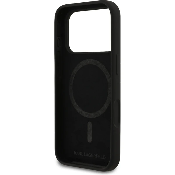 Karl Lagerfeld Liquid Silicone Double Heads MagSafe kryt iPhone 17 Pro černý - Pouzdra - Obrázek 6f650de14c0946649a733d4f9bf0a376