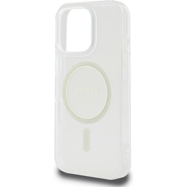 Guess IML Glitter Ring MagSafe kryt pro iPhone 16 Pro Max čirý - Pouzdra - Obrázek 6f7056368d0843a3951fef8475295ea8