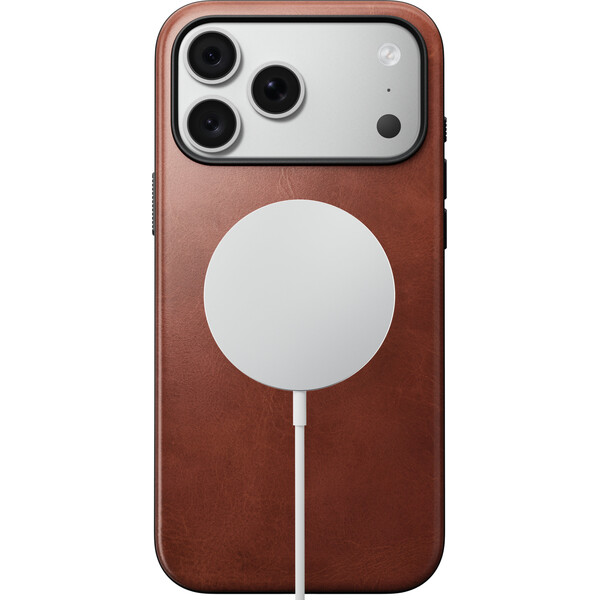 Nomad Modern Leather (Horween) MagSafe kožený kryt iPhone 17 Pro Max/18 Pro Max Olde Dublin - Pouzdra - Obrázek 6f9572610477462389caede22f4bcb11