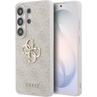 Guess PU 4G Metal Logo kryt Samsung Galaxy S26 Ultra růžový - Pouzdra