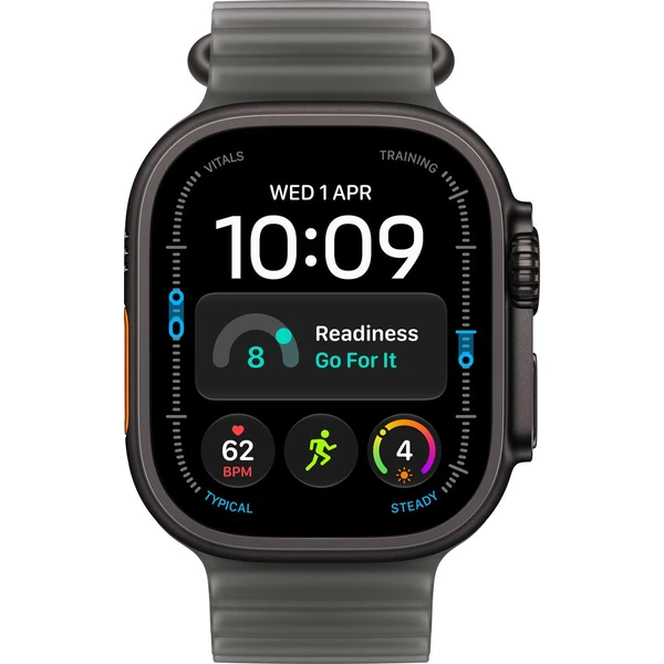Apple Watch Ultra 4 49mm Přírodní titan s průsvitně černým Oceánským řemínkem - Chytré hodinky - Obrázek 6fb85aac4e70458cb8afeb9dfec655a7