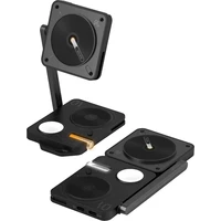Aulumu M01 4-in-1 Folding Wireless Charging Station & Pad MagSafe nabíječka Black - Nabíječky