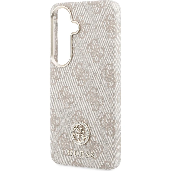 Guess PU Leather 4G Strass Logo Gold Frame Magnetic kryt Samsung Galaxy S26 růžový - Pouzdra - Obrázek 700e4ec437a2427295a5463598f2c975