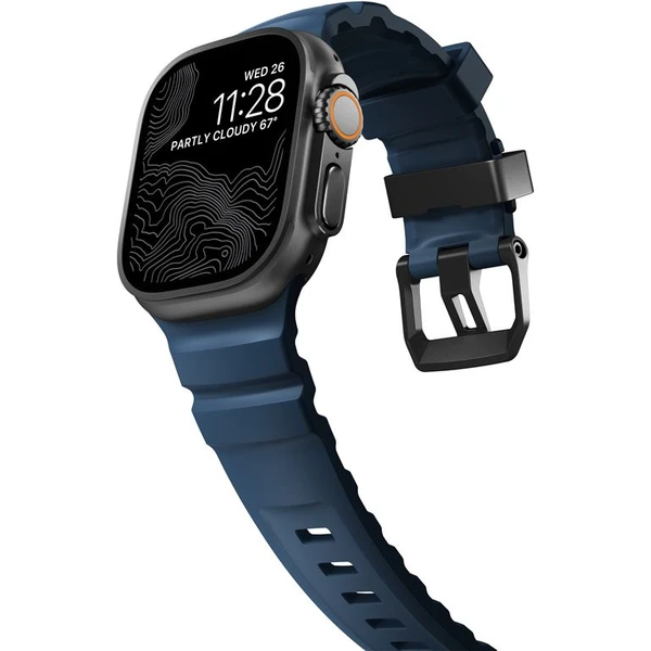 Nomad Rocky Point Band řemínek Apple Watch 49/45/44/42mm černý/modrý - Řemínky - Obrázek 7013d37efb25459c8b6737eafef34e26
