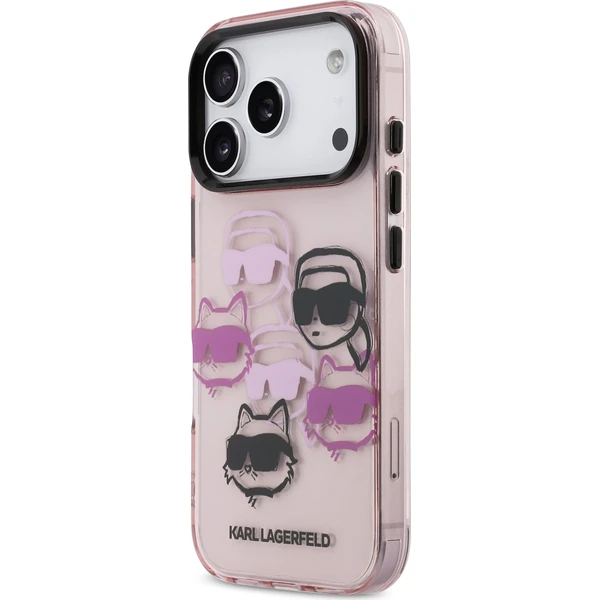 Karl Lagerfeld IML Multi K&CH Heads Zadní Kryt pro iPhone 17 Pro růžový - Pouzdra - Obrázek 702816e700374189ae7e2b13778262c5