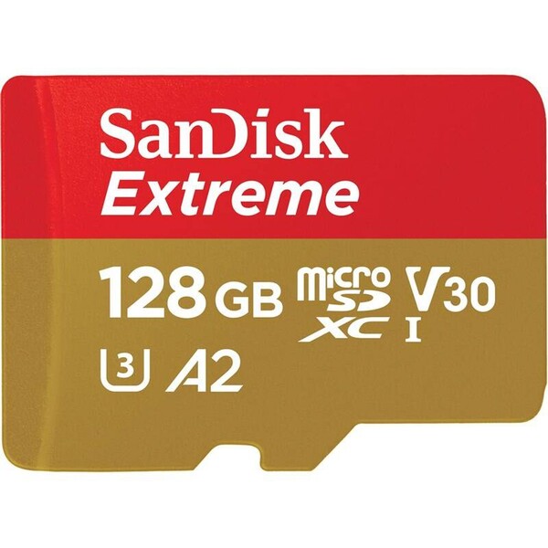 SanDisk micro SDXC karta 128GB Extreme Action Cams and Drones + adaptér SDSQXAA-128G-GN6AA